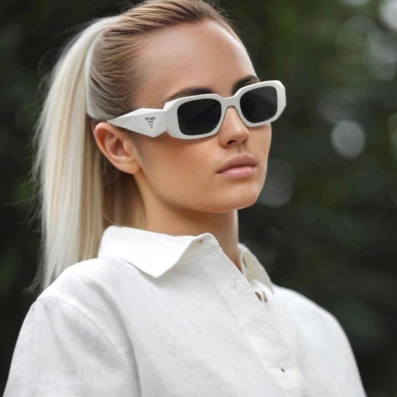 NEW PRADA PR17WS 1425S0 WOMEN’S SUNGLASSES PRADA SPR 17W WHITE PR 17WS - Picture 10 of 14